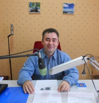 Фарит Ахмадиев во время записи аудиокниги
